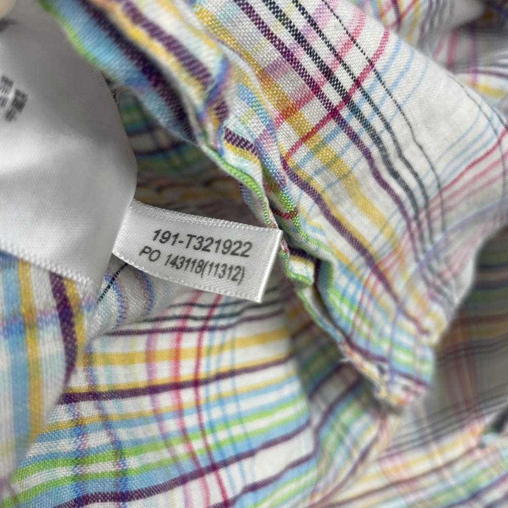 Tommy Bahama XL Mens Linen Blend Long Sleeve Plaid Button Down Shirt - Picture 5 of 11